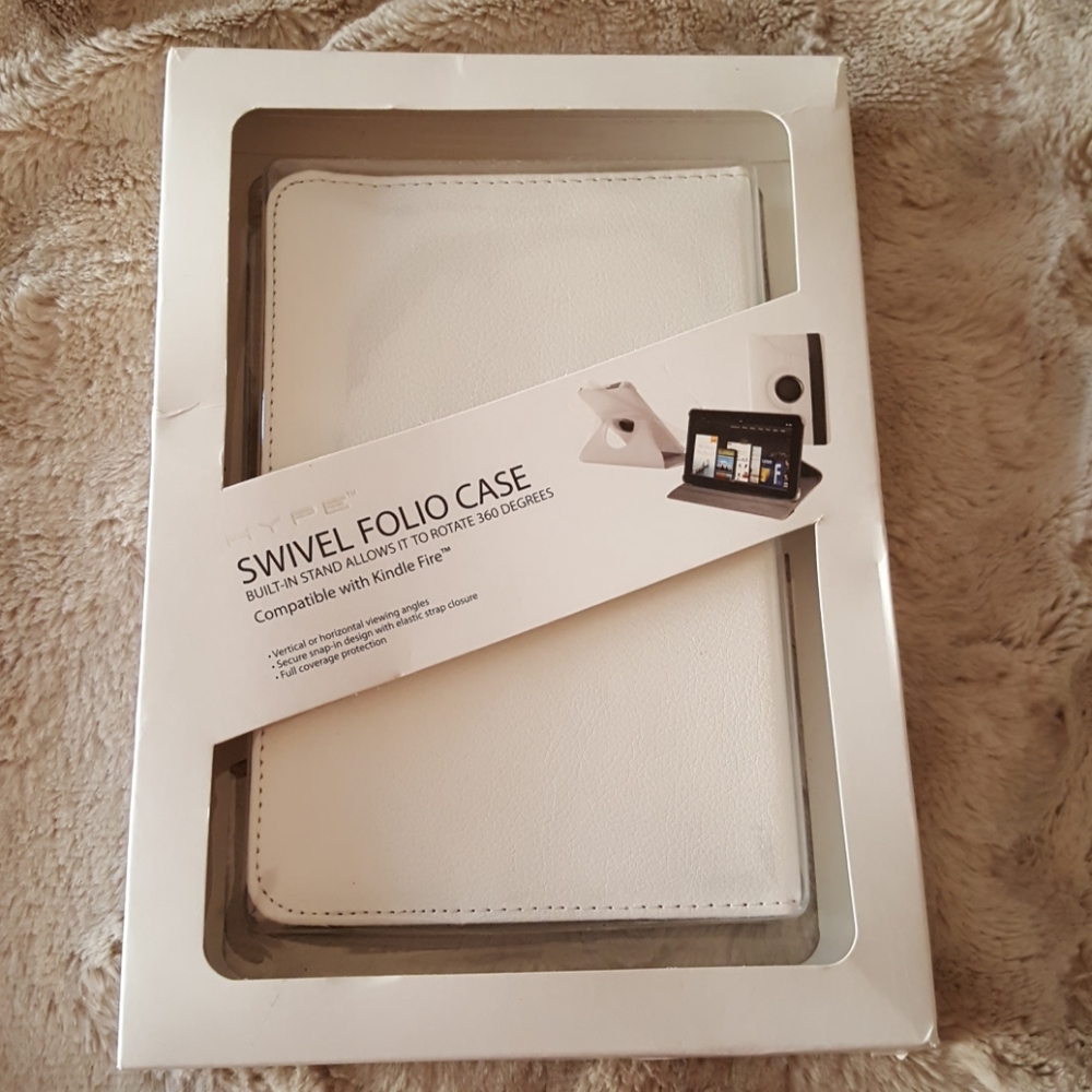 NIB Hype Swivel Folio Case in white